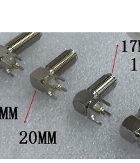 RF高频天线座接头SMA-KWE加长接插件SMA-KWHD焊PCB板座总长20mm