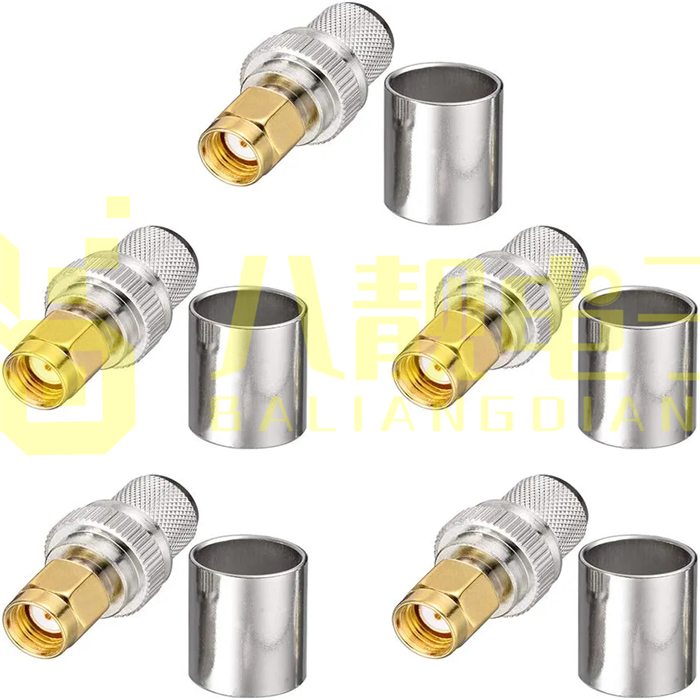 SMA-J-C-7压接型RP-SMA公反接内螺内孔适配7DFB LMR400 50-7馈线