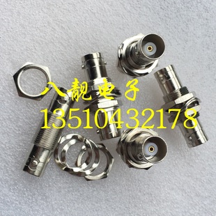 50欧姆BNC KKY射频转接头BNC母头直通带螺母面板固定双母头转接头