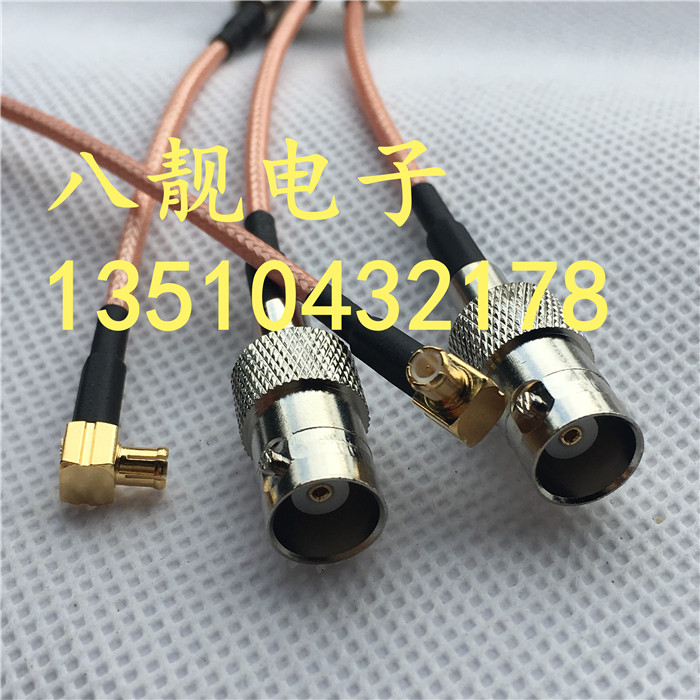 BNC母头转MCX公弯头RG316镀银同轴线Q9/MCX-KJW射频信号连接线