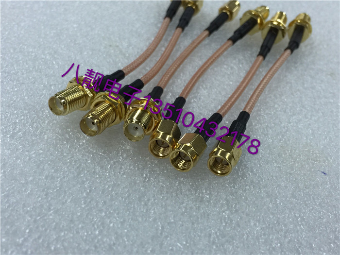 射频AP跳线SSMA/SMA-JK高频连接线SSMA公转SMA母迷你SMA针转SMA孔