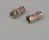 F公头 电视天线F头 英制牙 F头直通 纯铜F公头直通