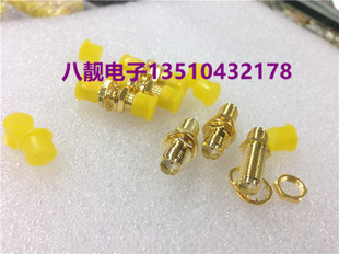 SMA双通转接头 SMA 外螺纹内孔 SMA母头 带螺母固定 KKY