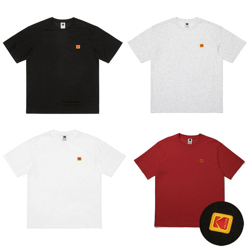 25SS Kodak柯达潮牌刺绣简约男女同款夏季上衣纯棉基础短袖T恤