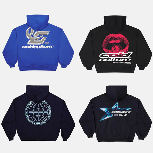 26FW 新款COLD男女同款情侣全棉毛圈情侣款卫衣长袖上衣外套