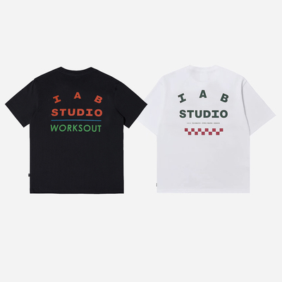 IAB STUDXO x Worksou Tee联名潮牌男女同款情侣基础短袖T恤上衣