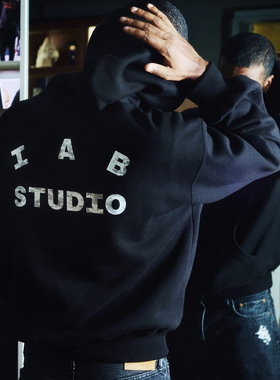 25FW New IAB STUDIO秋冬男女同款加绒长袖卫衣连帽运动衫
