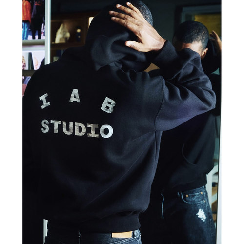 25FW New IAB STUDIO秋冬男女同款加绒长袖卫衣连帽运动衫