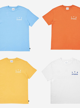 IAB STUDIO Korea男女同款潮牌基础纯棉上衣短袖T恤