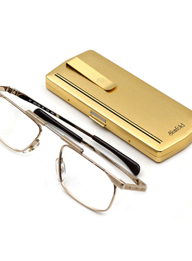 日本进口KANDA金达 老年人老花便携可调大小折叠眼镜架远视眼镜架