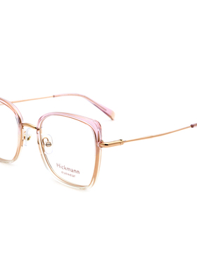 真品Hickmann海歌漫眼镜架女款时尚钛架素颜全框近视镜框HIC1178T