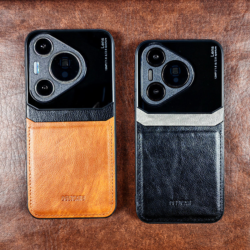 适用华为pura70手机壳高档商务男士款pura70pro保护套真皮皮套防摔p70保护套新款pura70pro+外壳高端高级感