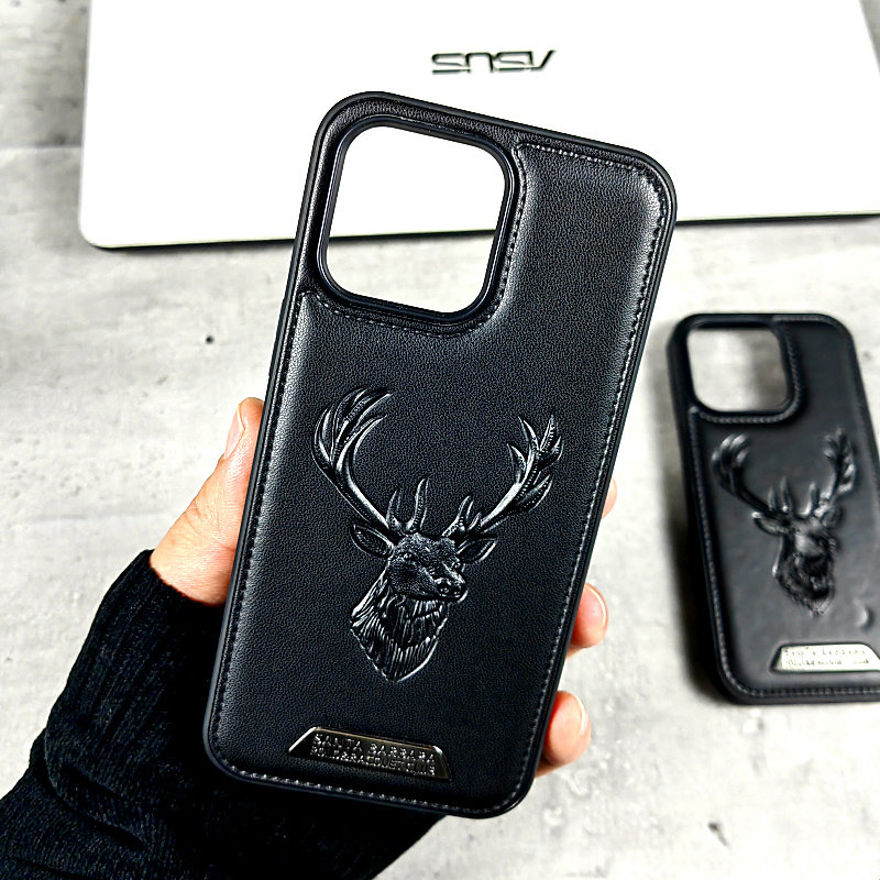 适用苹果16promax手机壳复古皮纹浮雕iphone15新款14promax防摔15ProMax男款14pro硅胶max保护套高档商务皮套