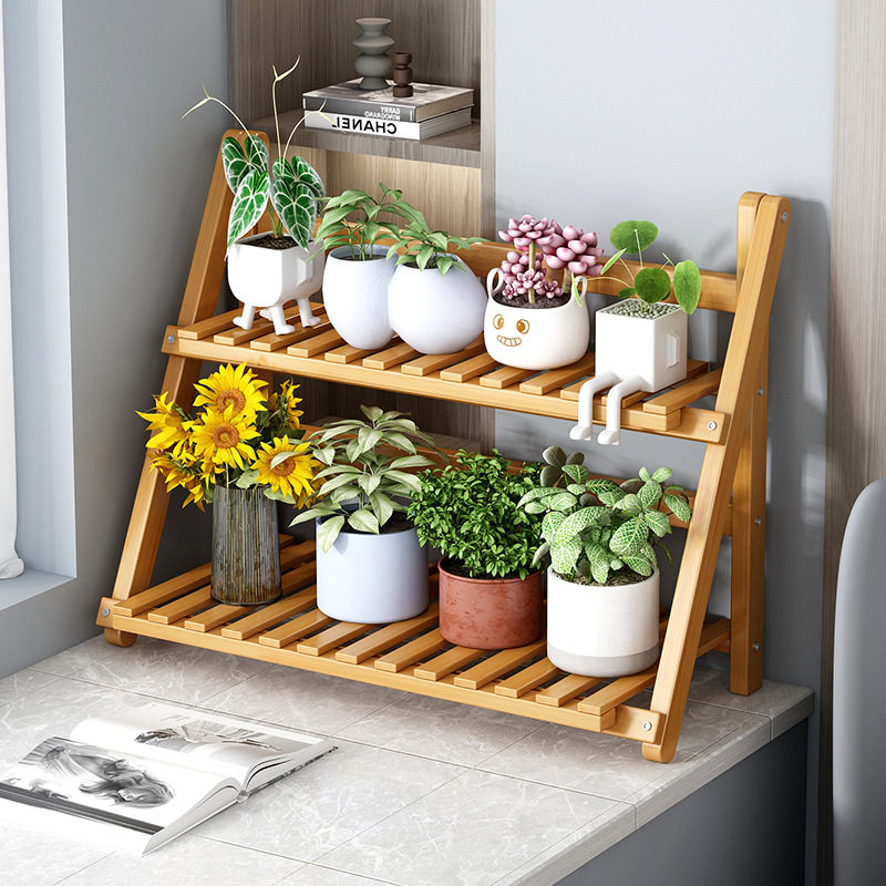 桌面花架家用办公桌绿植多肉植物盆栽架子飘窗阳台整理收纳置物架