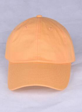 2024春夏男女黄色防晒透气棒球帽潮流时尚简约鸭舌帽休闲出门旅游