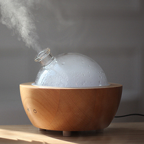 Solid wood glass ultrasonic humidifier essential oil aromatherapy machine plug in aromatherapy lamp aromatherapy machine for office and household