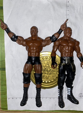 Bobby Lashley鲍勃莱斯利 wwe摔跤手人偶玩具 肌肉男黑人关节可动