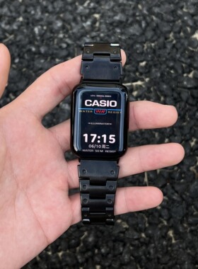 小方块腕带适用小米手环9pro手表表带8pro红米watch5/4壳金属男女