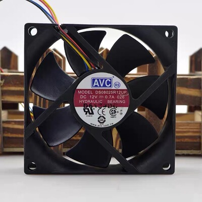 原装AVC 8025 12V 0.7A DS08025R12UP 8CM PWM智能控速散热风扇