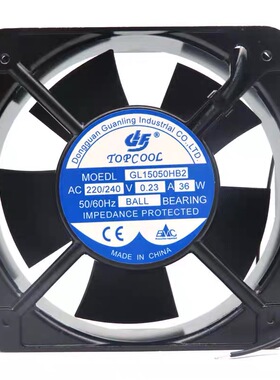 AVC全新TOPCOOL GL15050HB2/240V 0.23A 36W 15CM机柜散热风机