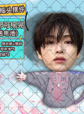 郑成灿摇头摆件趣味摆件头部自动摇摆定制摆件电动摆件抖音diy