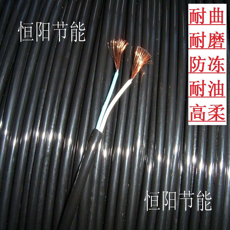 进口2芯0.25平方电缆线高速拖链机械手耐曲防冻耐寒韧性PUR高柔性图片