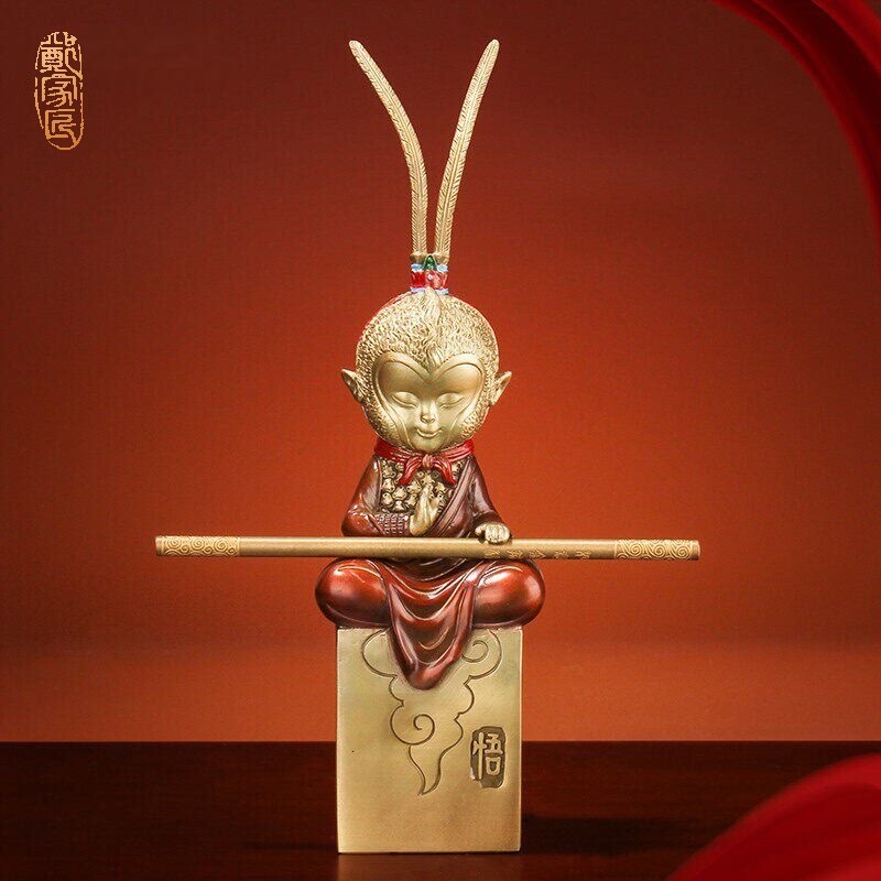 《斗战圣佛一悟》斗战胜佛齐天大圣摆件家居装饰品黄铜猴子孙悟空