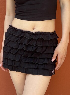 TheDINA | 2025秋新款美式复古芭蕾风蓬蓬花边蛋糕半身短裙裙裤女