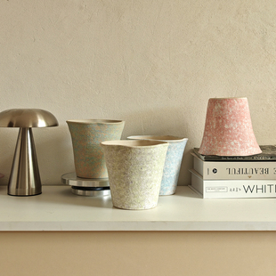 植想白沙泥粗陶手绘创意绿植吸水透气办公桌面景德镇粗陶礼物花盆