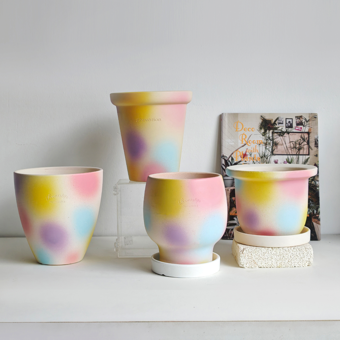 莫兰蒂绿植吸水透气白陶创意