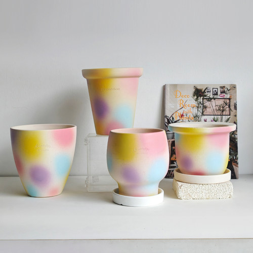 莫兰蒂绿植吸水透气白陶创意