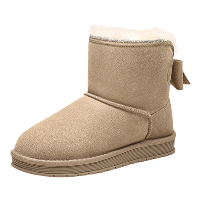 2022加绒雪地靴女鞋骆驼冬季