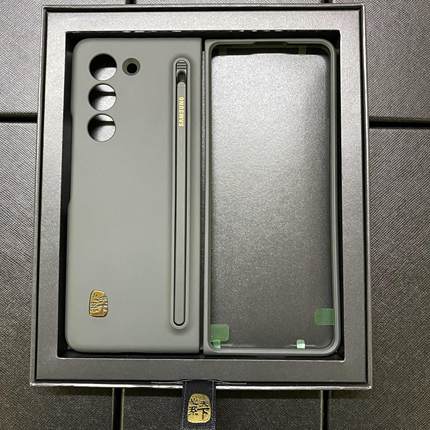 限量优惠券】适用三星W24心系天下Zfold5原装手机壳Spen纤巧笔官方正品防摔简约高档轻奢金标男