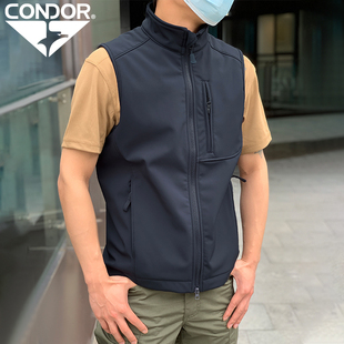 CONDOR战术软壳马甲男士运动保暖背心无袖透气春秋防风防水