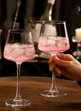 ins风复古玻璃高脚杯 酒吧鸡尾酒杯马天尼杯果酒杯特调杯葡萄酒杯