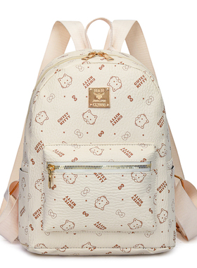 双肩小背包女2026新款韩版森系印花通勤包简约时尚学生书包大容量