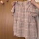 宇宙 上衣夏季 粉色格子衬衫 奶油 短袖 T恤女日系甜妹风小飞袖 新款