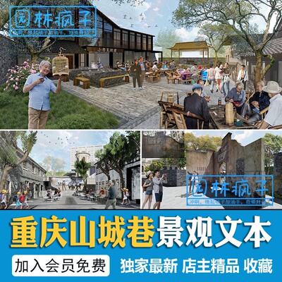 WB082重庆山城古村落巷道城市更新建筑旧改景观改造设计文本