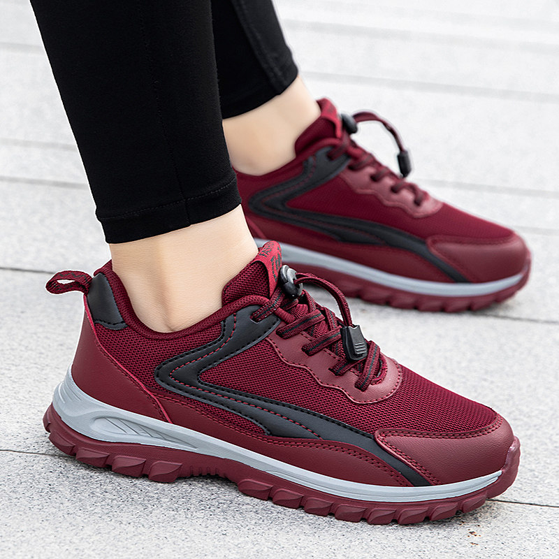 老人鞋女防滑妈妈鞋秋季女鞋健步鞋软底旅游休闲鞋中老年运动鞋女