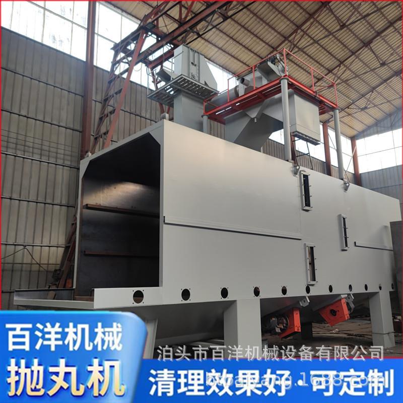 钢板管铁件除锈UON抛丸理备机钢结构辊道通清过式抛丸机设 规格钢