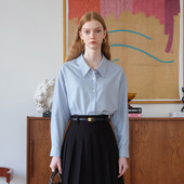 女款 蓝色衬衫 2026新款 春装 衬衣 然若 面试上班体制内长袖 抗皱面料