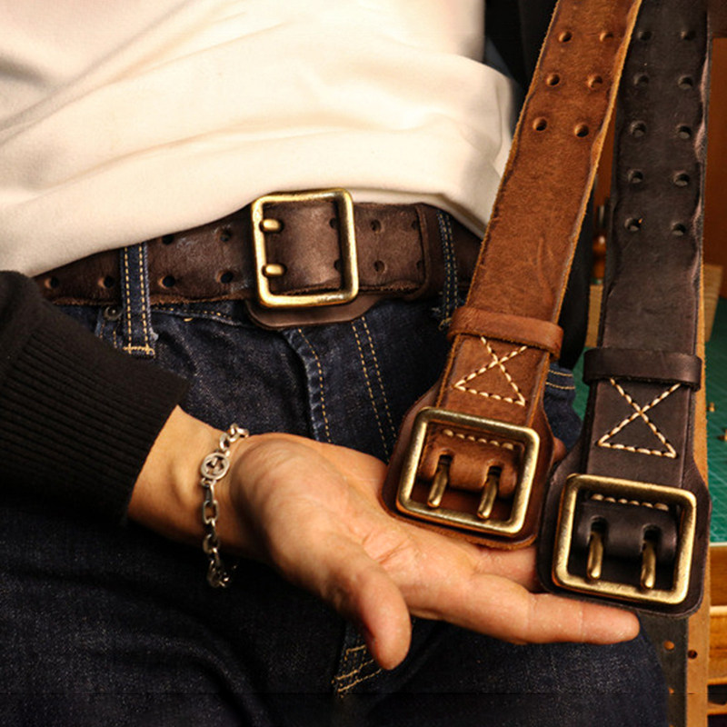 牛皮纯手工缝线防过敏男士加厚皮带休闲百搭双针扣个性复古裤腰带,服饰配件/皮带/帽子/围巾,腰带/皮带/腰链,淘宝优惠券,粉丝福利购,淘宝优惠卷