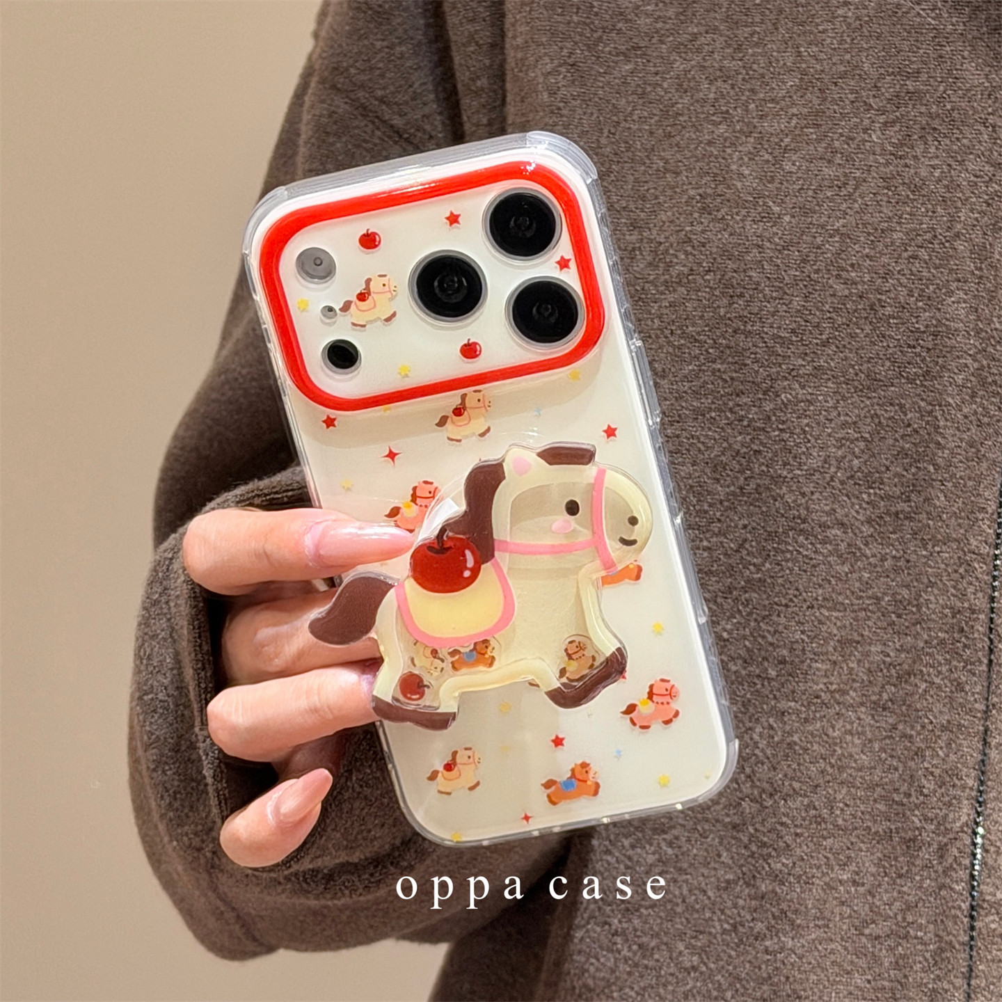 ins可爱卡通星星小马摇摇乐支架适用苹果16promax手机壳iphone17新款15pro少女14双层全包软壳13保护套,3C数码配件,手机保护套/壳,淘宝优惠券,粉丝福利购,淘宝优惠卷