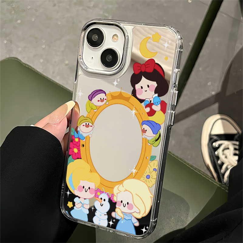 ins卡通公主魔镜手机壳