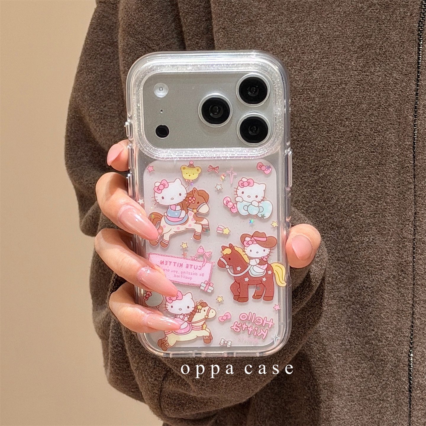 可爱卡通骑马牛仔猫咪适用苹果16promax手机壳iphone17新款15pro女款14双层闪粉全包软壳13保护套,3C数码配件,手机保护套/壳,淘宝优惠券,粉丝福利购,淘宝优惠卷