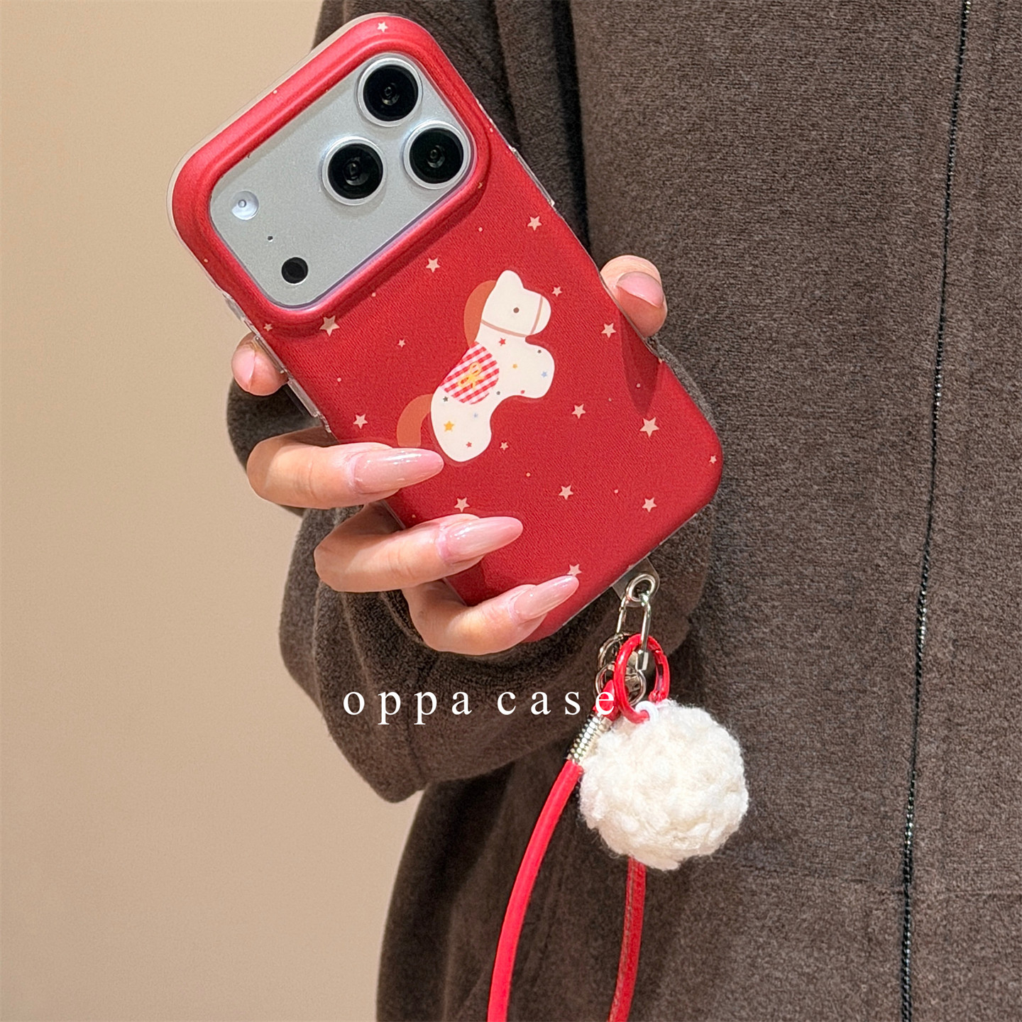 ins新年红色星星可爱小马适用苹果16promax手机壳iphone17新款15pro少女14磨砂全包软壳13保护套,3C数码配件,手机保护套/壳,淘宝优惠券,粉丝福利购,淘宝优惠卷