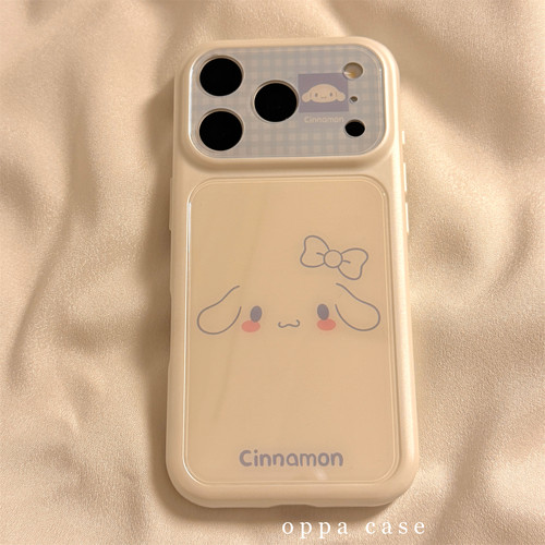 日韩可爱蝴蝶结小狗适用苹果17promax手机壳iphone17新款15pro女款16秒变15亚克力滴胶16pro防摔17pro保护套