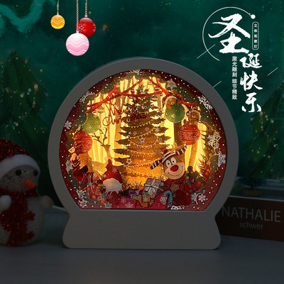 圣诞树小夜灯桌面摆件