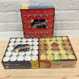 达伦特100只铝皮茶蜡蜡烛酥油求婚供佛祈祷香薰酥油灯