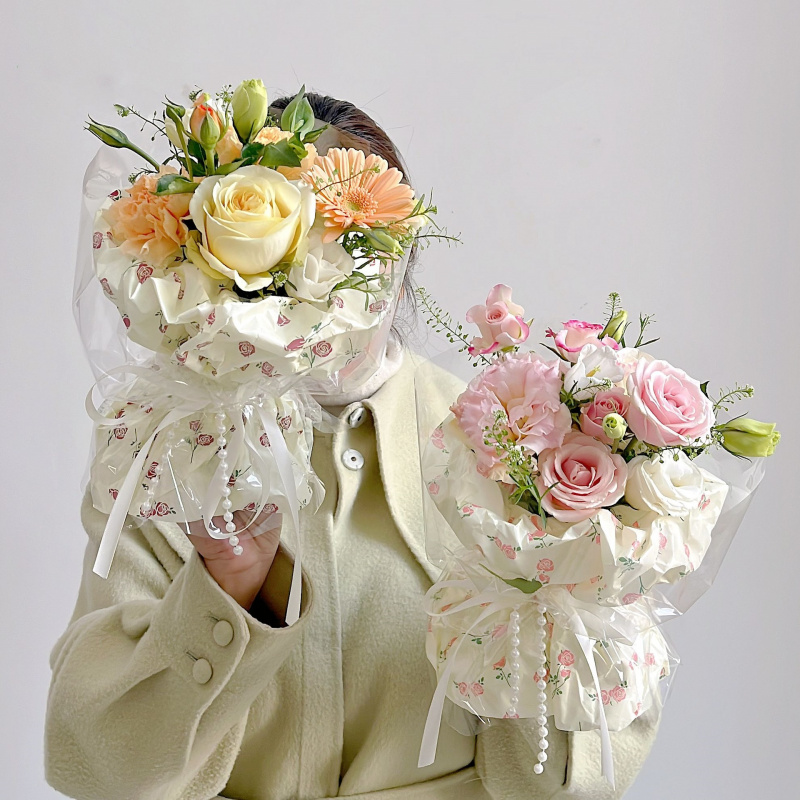 加厚玫瑰雪梨纸花束包花内衬纸鲜